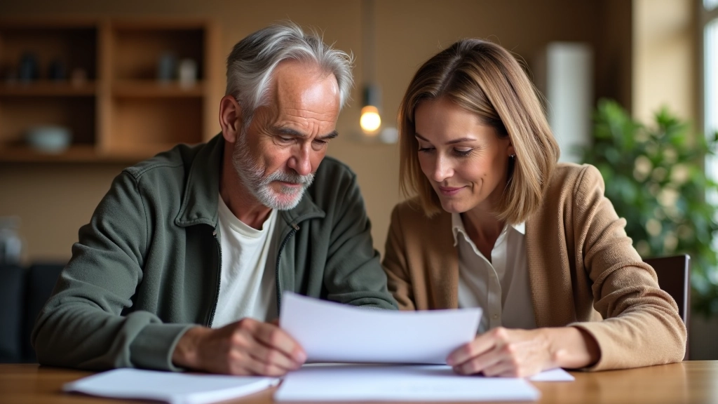 Ehepaar plant gemeinsam ihre Erbschaft mit Finanzberater