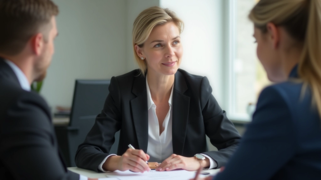 Person schreibt Testament mit Anwalt am Schreibtisch